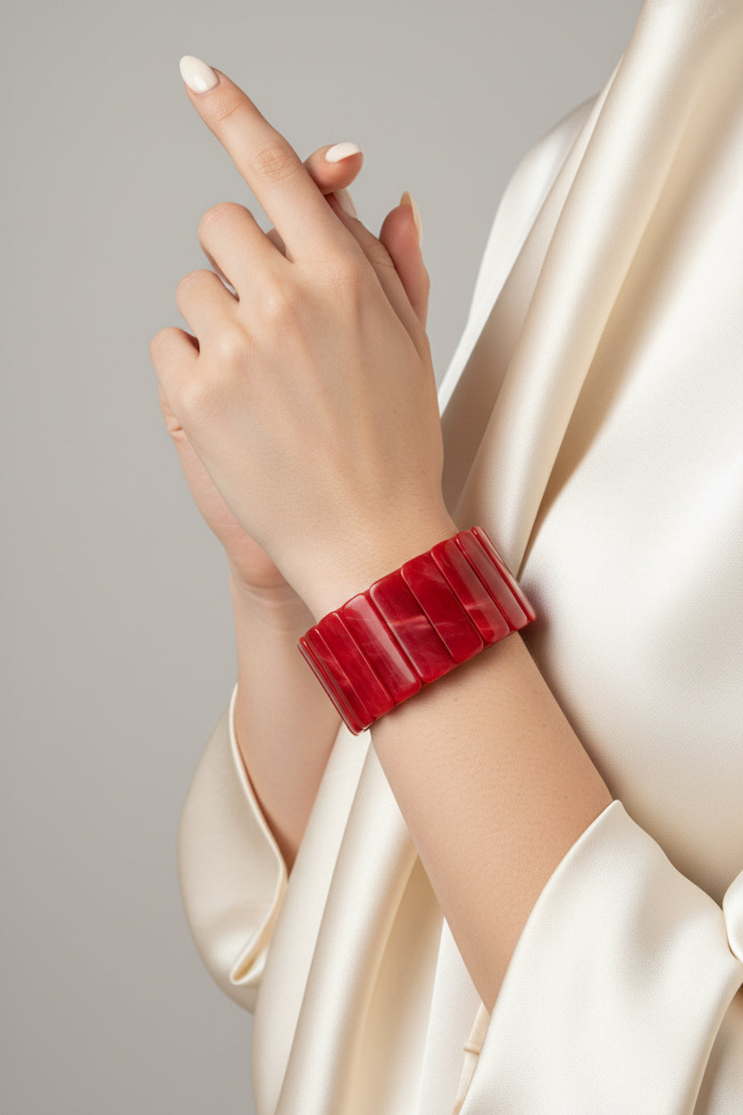 Women’s Red Resin Bracelet