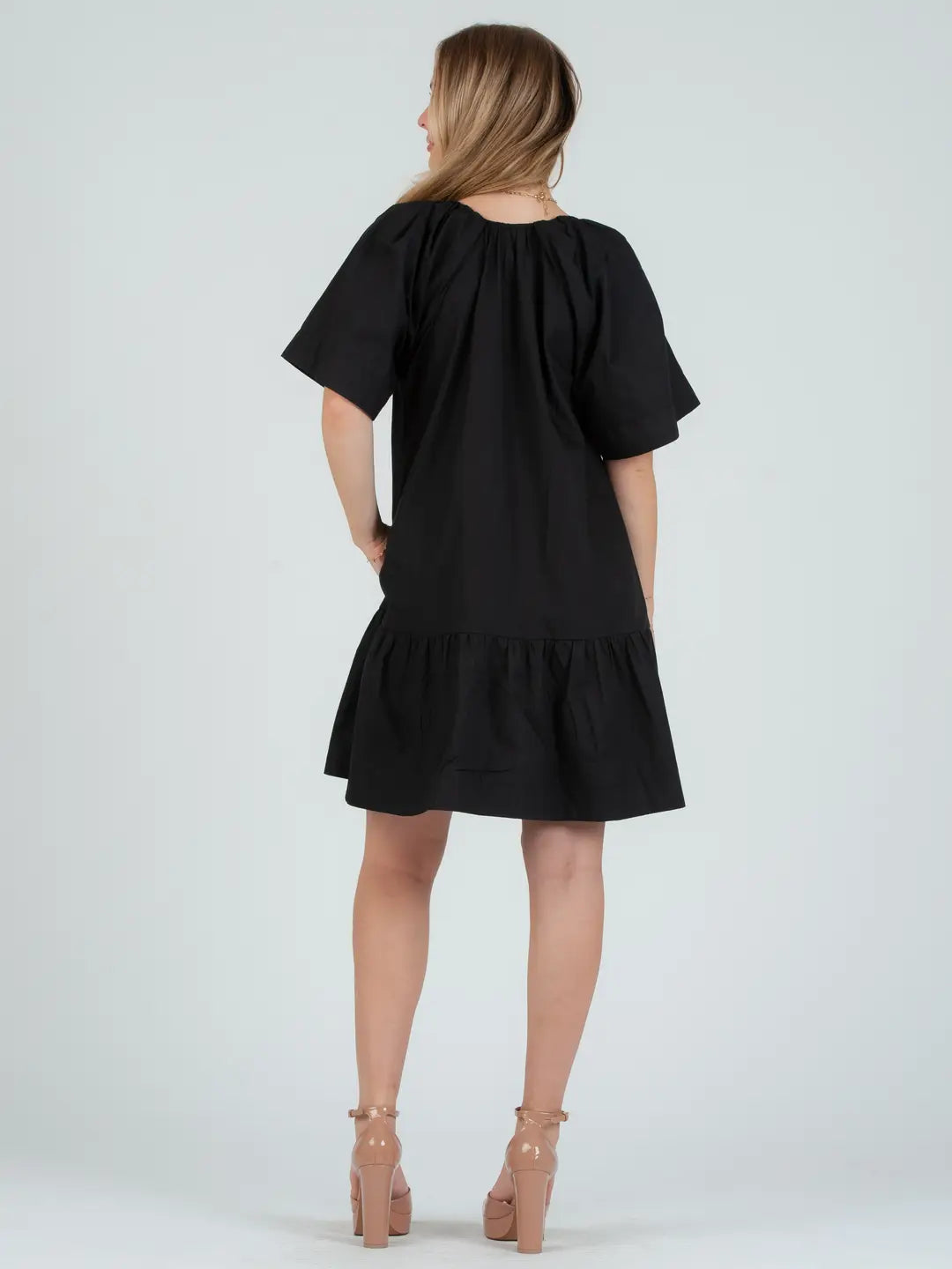 Women's Solid Poplin Mini Dress