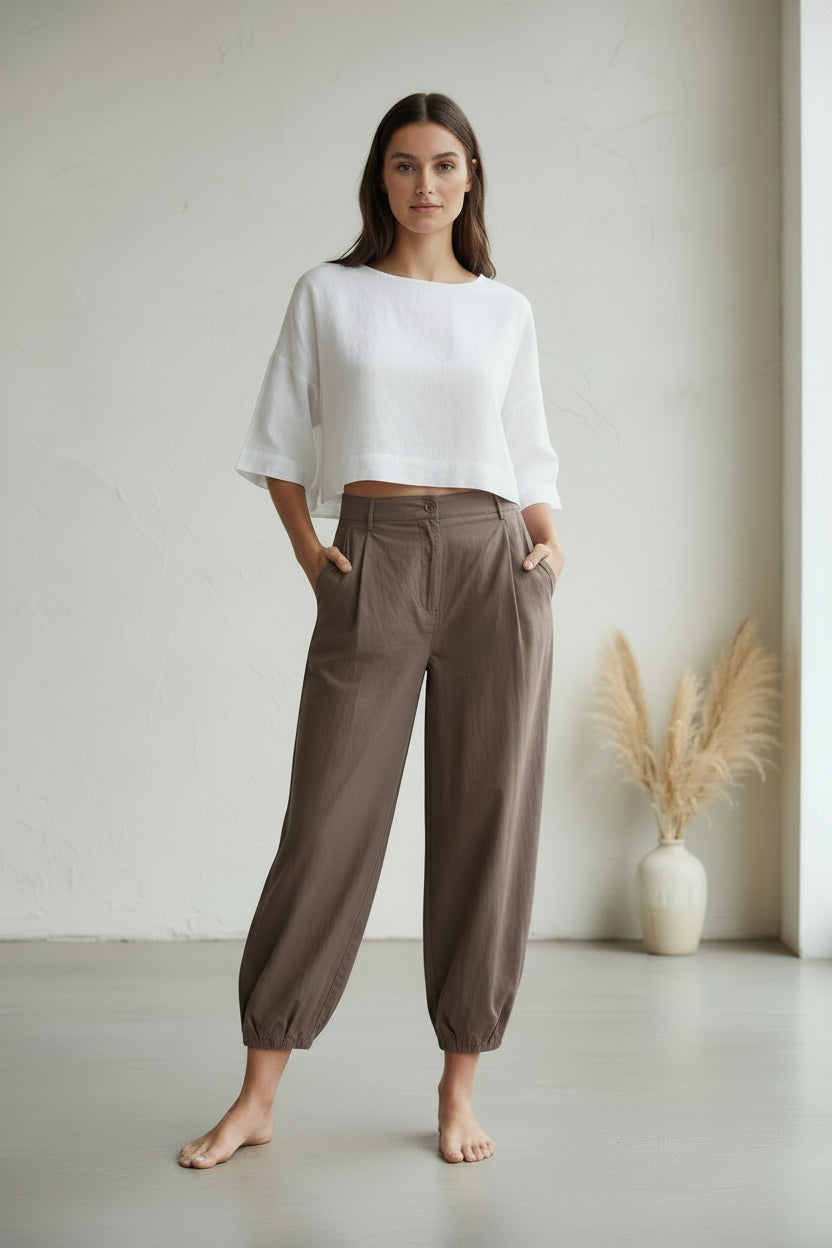 Women’s Front Pleat Wide Leg Pants