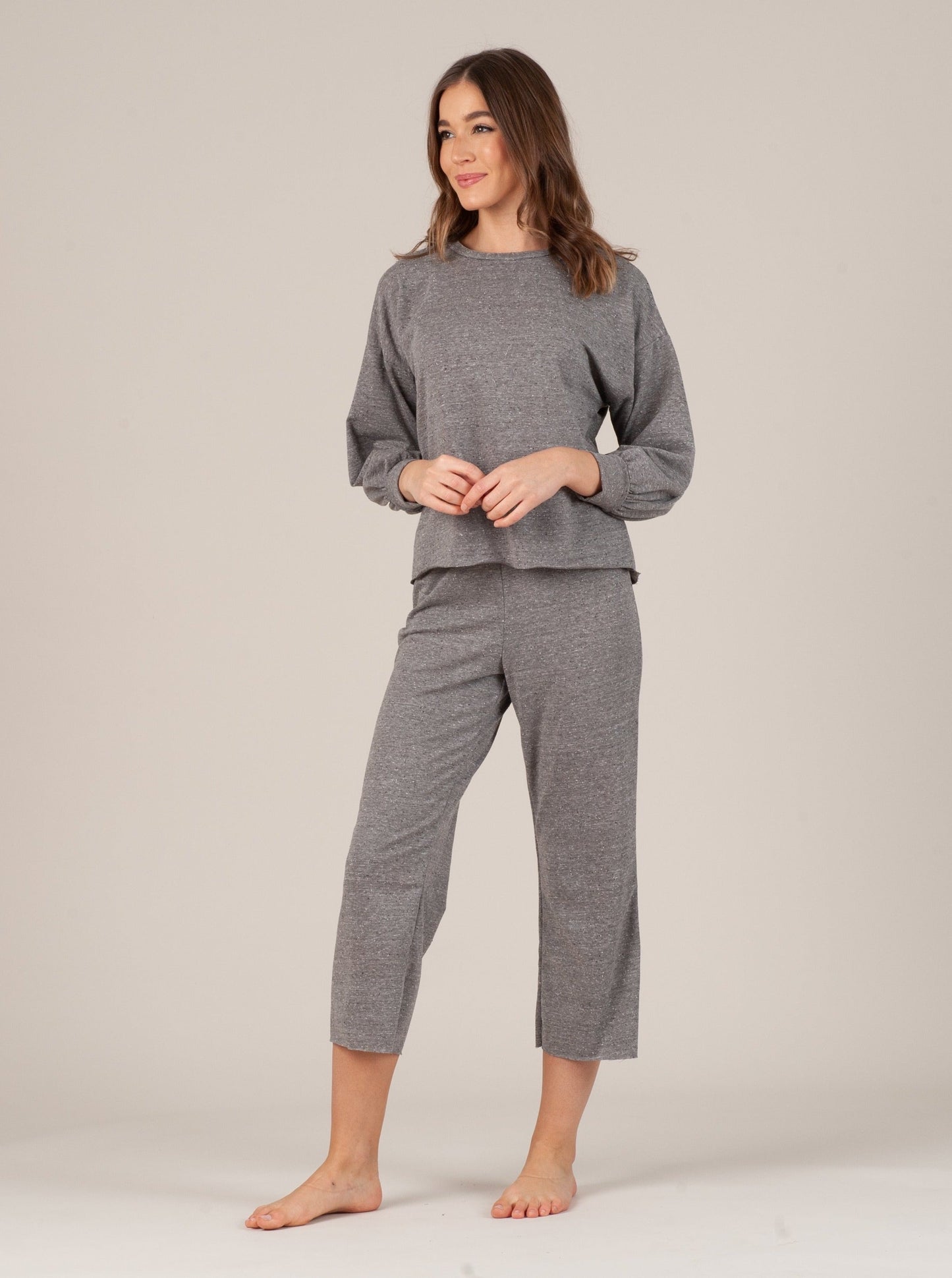 Women’s Long Sleeve Raw Hem Tee Shirt