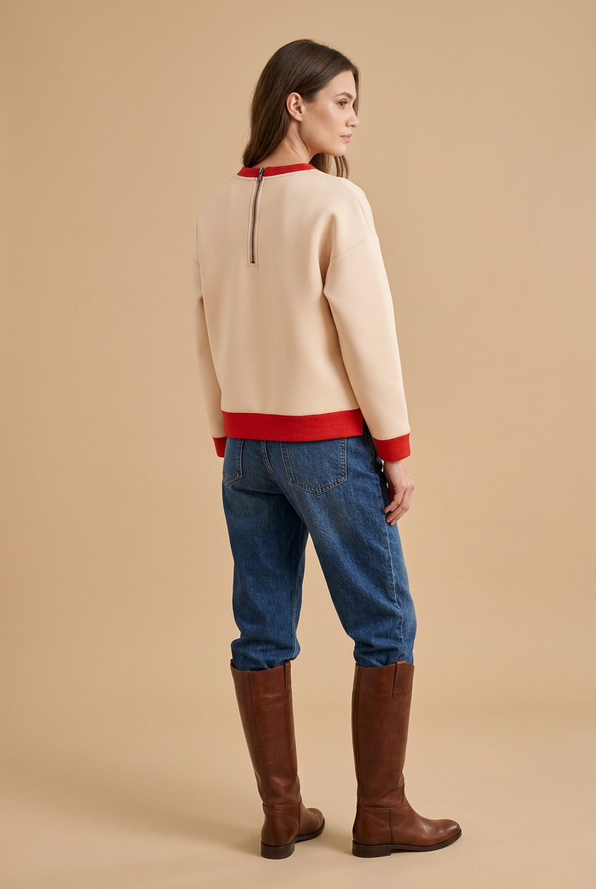 Women’s Neoprene Crew Neck Sweatshirt