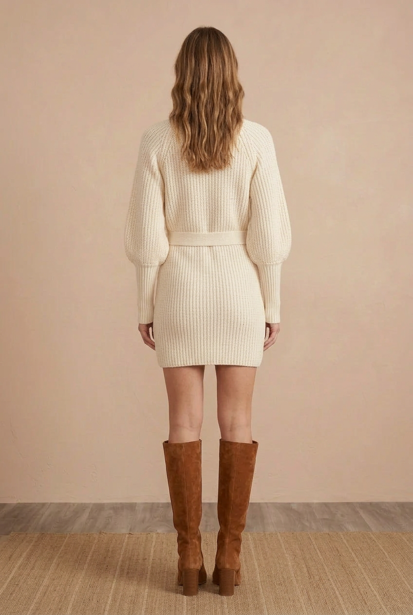 Women’s Knit Wrap Sweater Dress