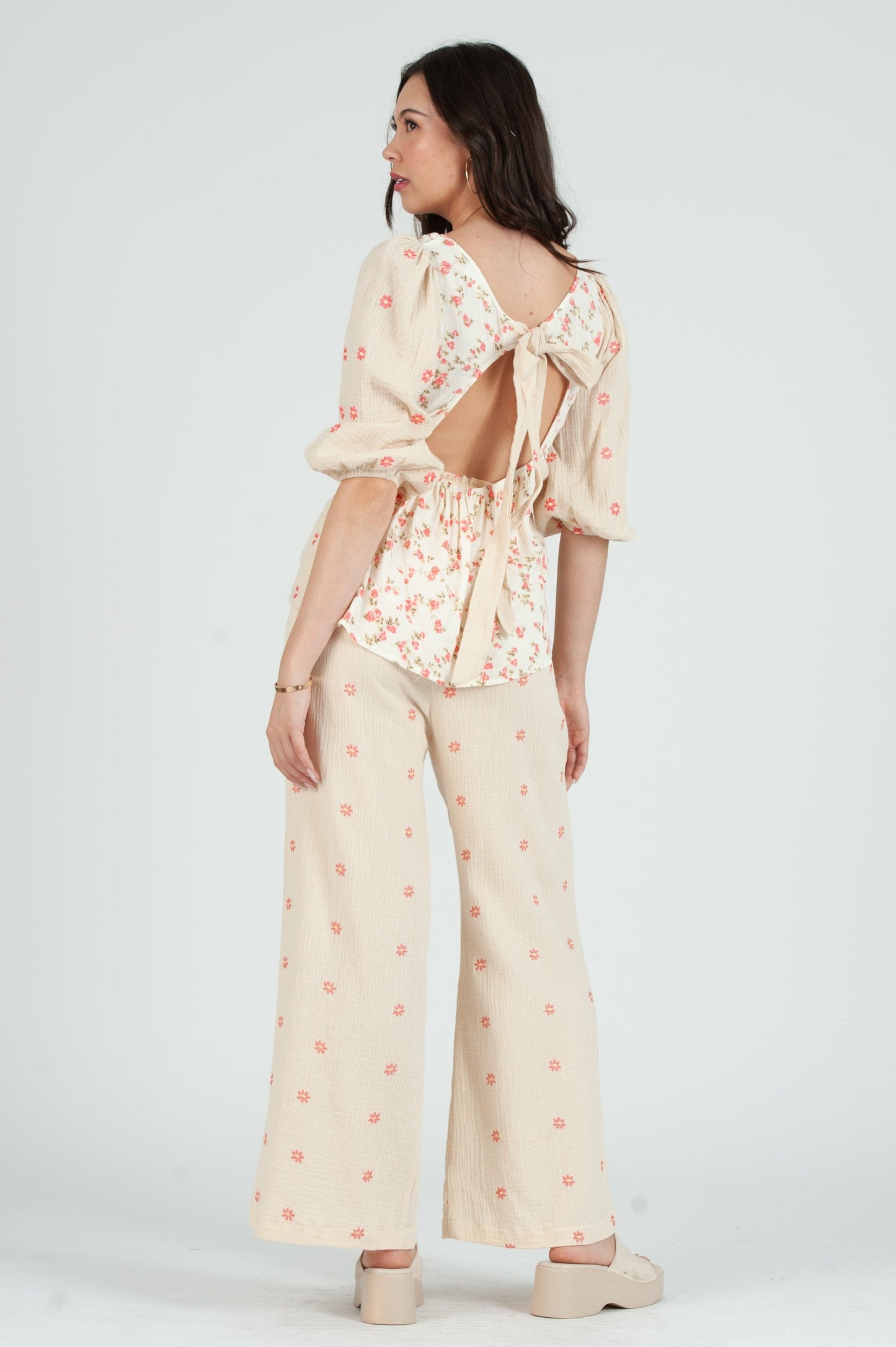Women's Gauze Elastic Waist Pants