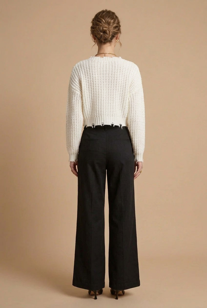 Women’s Frayed Sweater