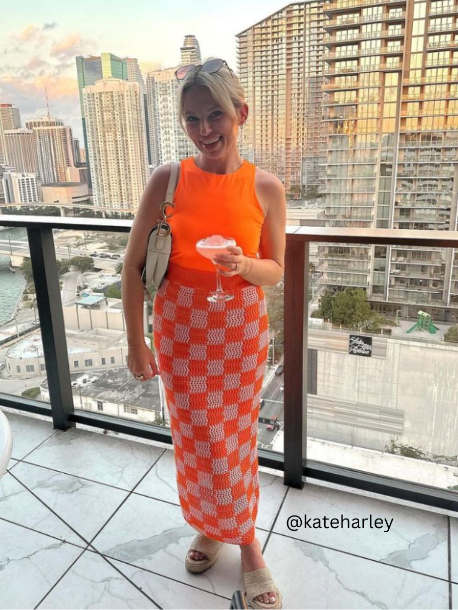 MIA CHECKERED CONVERTIBLE DRESS-SHERBERT