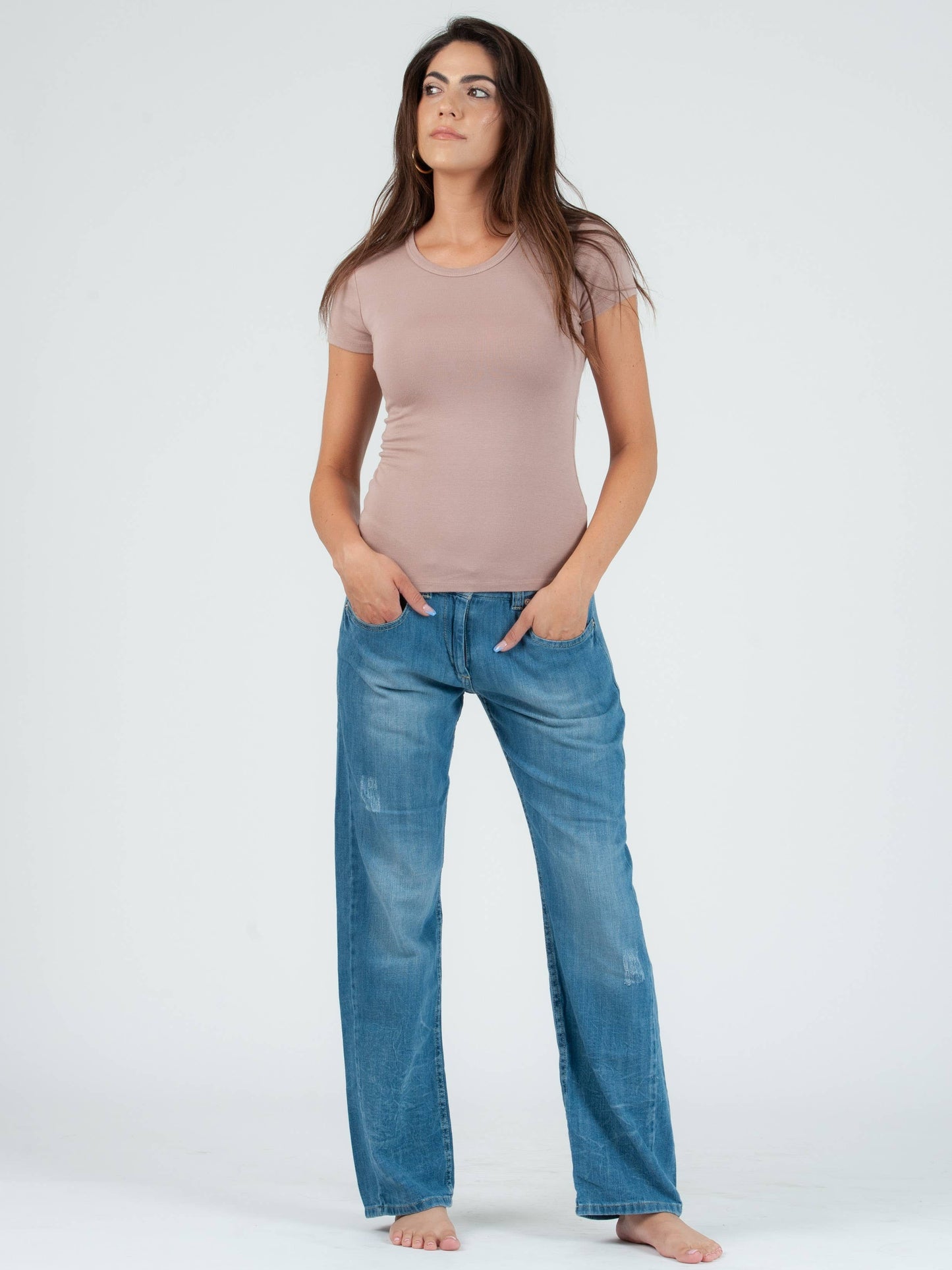 JILL CLASSIC ROUND NECK TEE-ORCHID