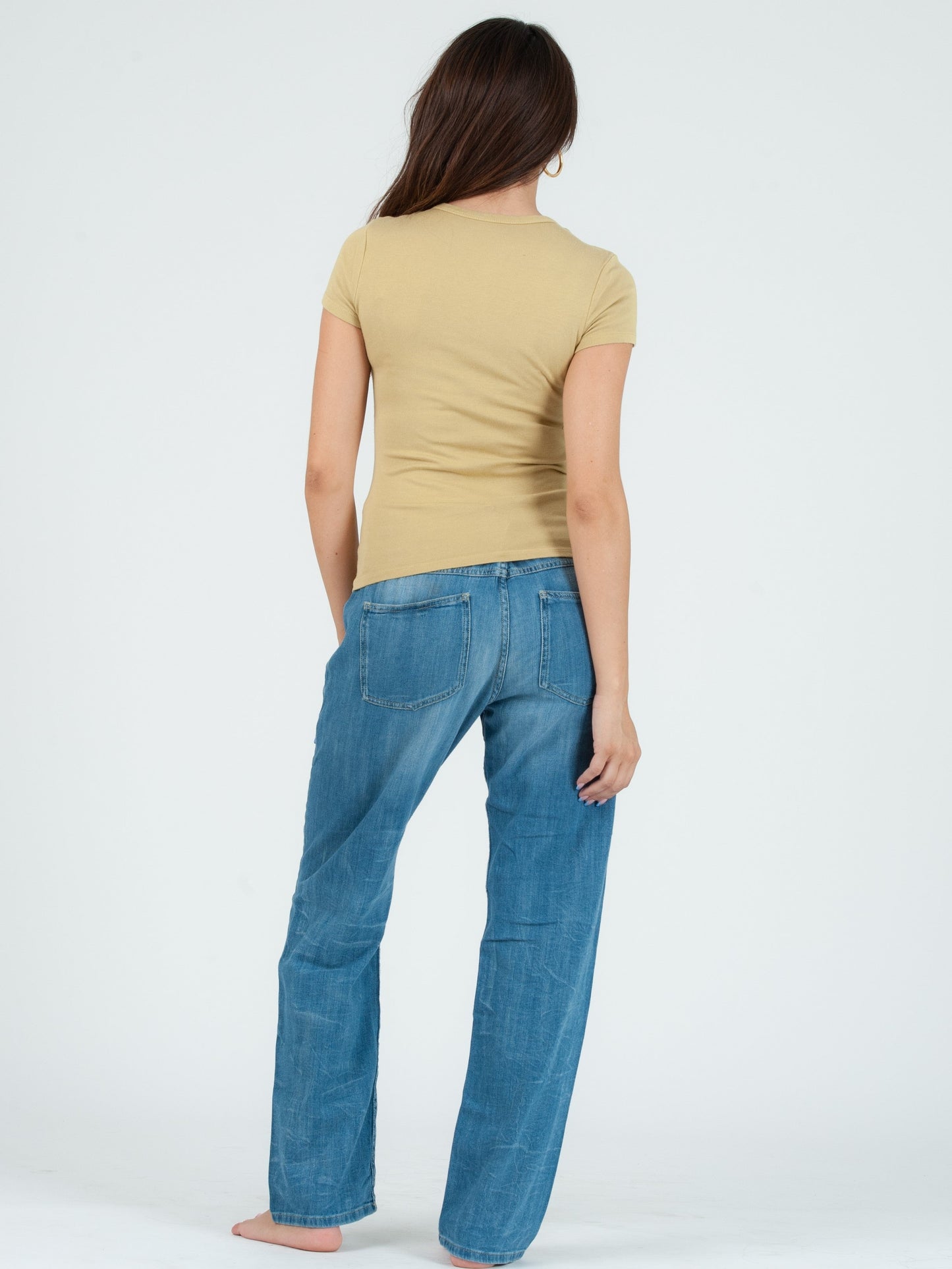 JILL CLASSIC ROUND NECK TEE-CITRON