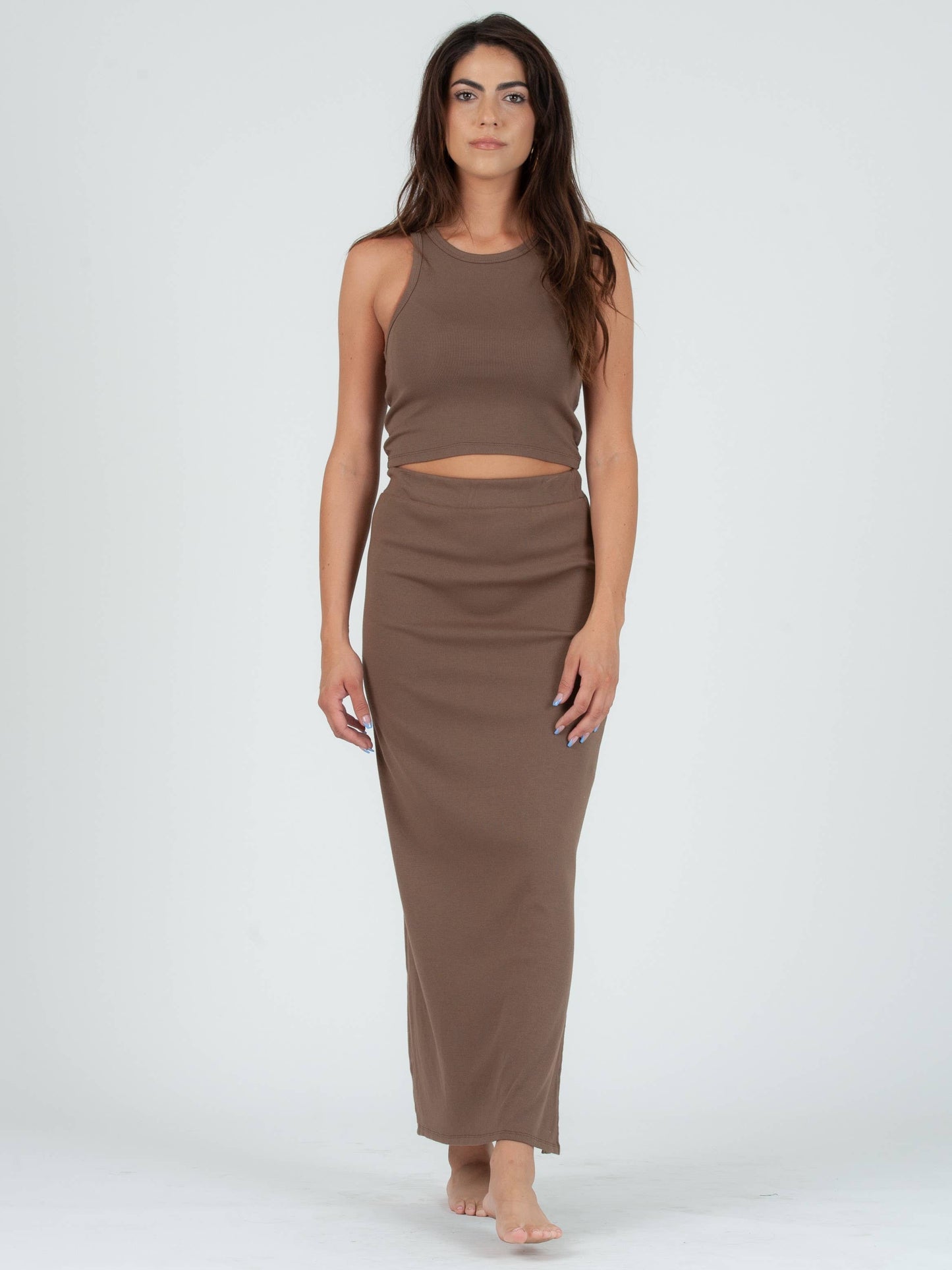 KENDALL PENCIL SKIRT-ESPRESSO