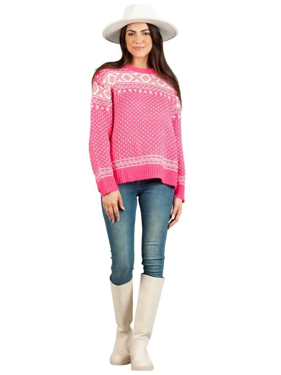 Women’s Faire Isle Intarsia Crew Neck Sweater