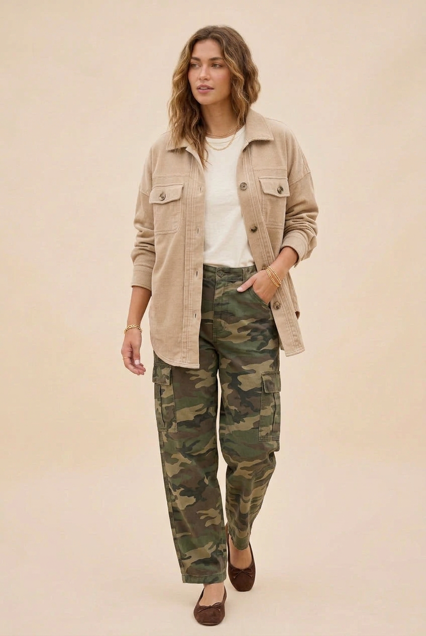 Women’s Fleece Shacket - Oversized Button-Front Shirt Jacket