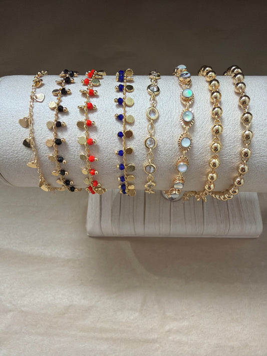 18K vermeil  + gem Bracelet