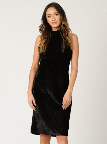 Women’s Velvet Mock Neck Dress