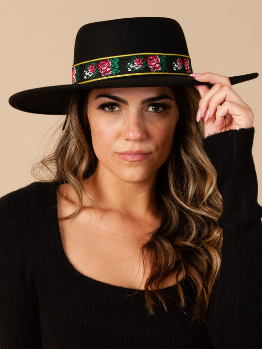 Women’s Gaucho Felt hat with Brocade Band