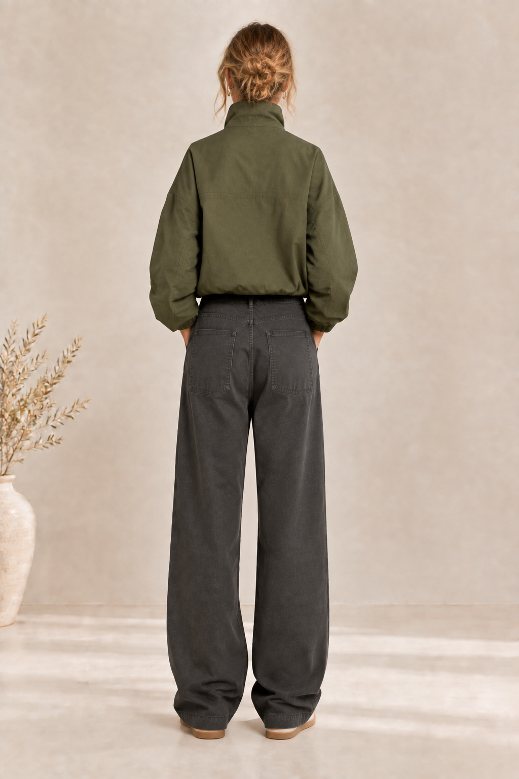 Women’s Cotton Funnel Neck Jacket