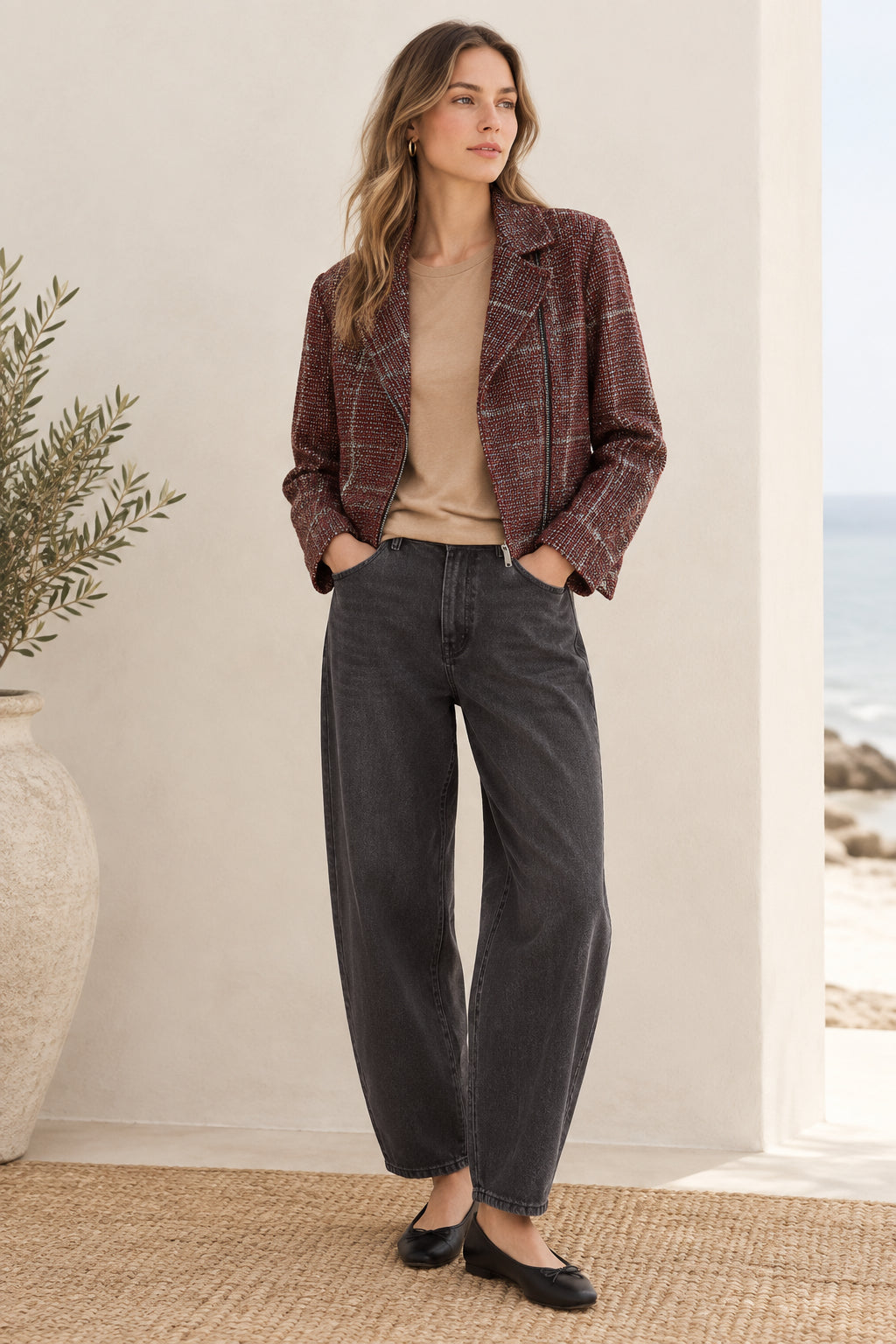 Women’s Tweed Moto Jacket