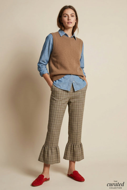 Women’s Glen Plaid Crop Trousers