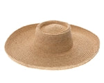 Raffia Gambler Hat with Upturned Brim