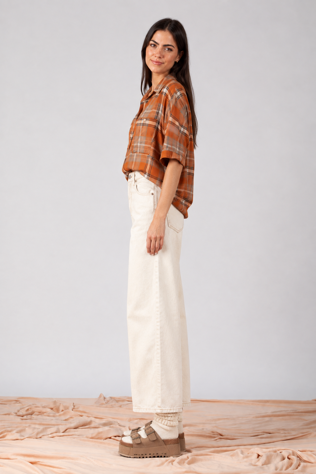 Women’s Plaid Rayon Tunic