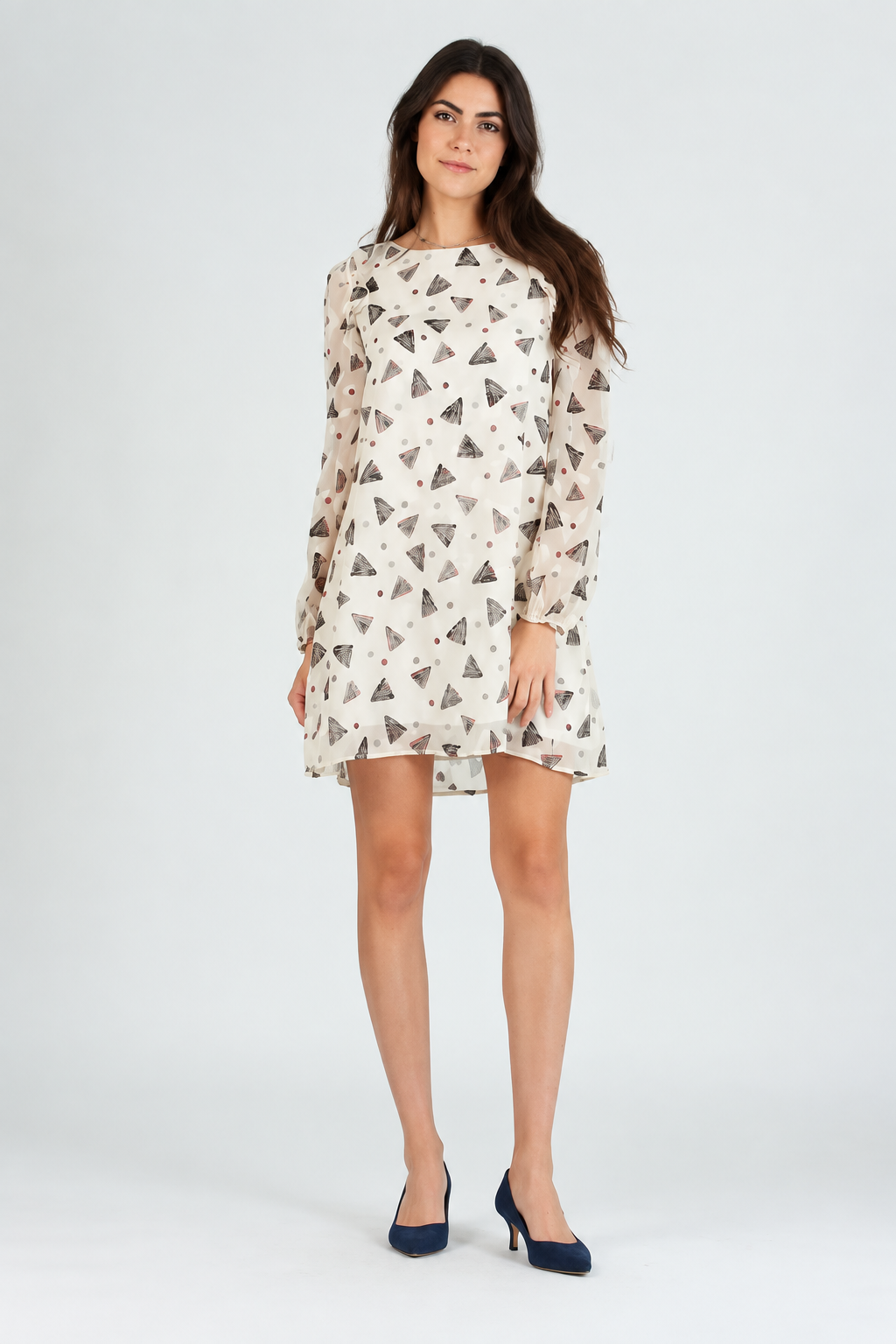 Women's Abstract Print Shift Dress