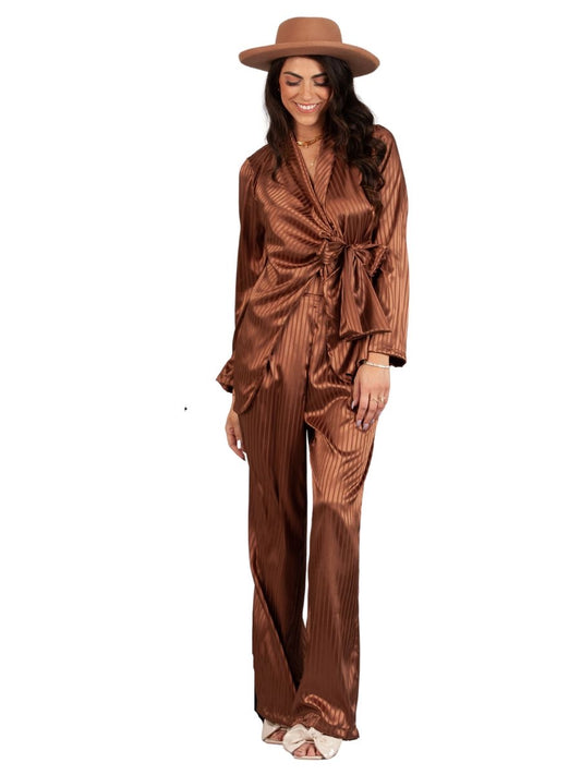 Women’s satin wide leg trousers