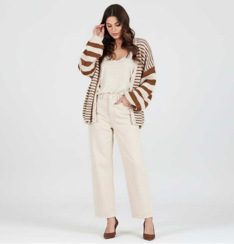 Women’s Striped Cardigan Sweater