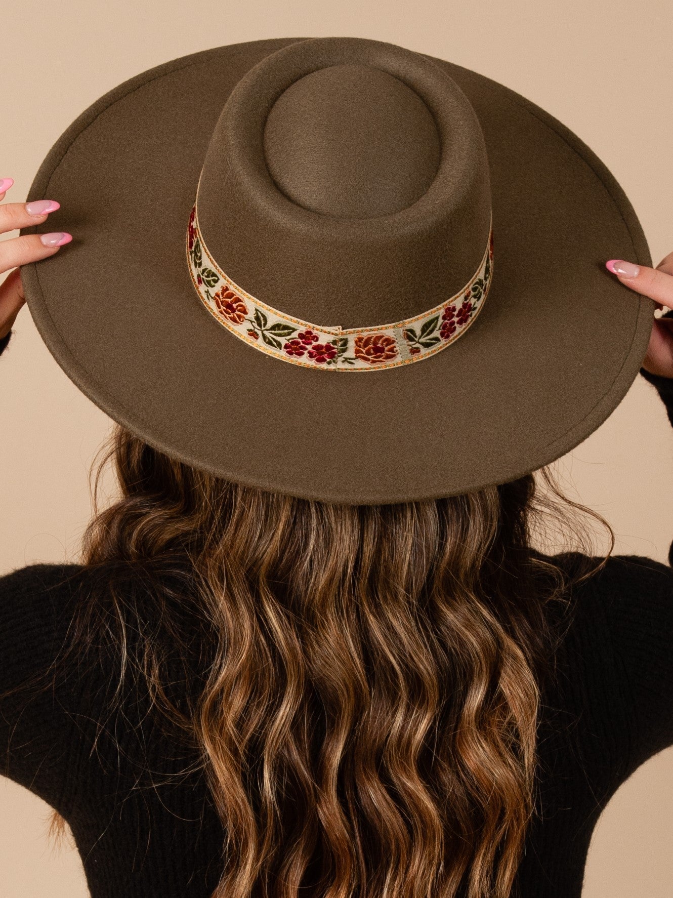 Women’s Gaucho Felt hat with Brocade Band