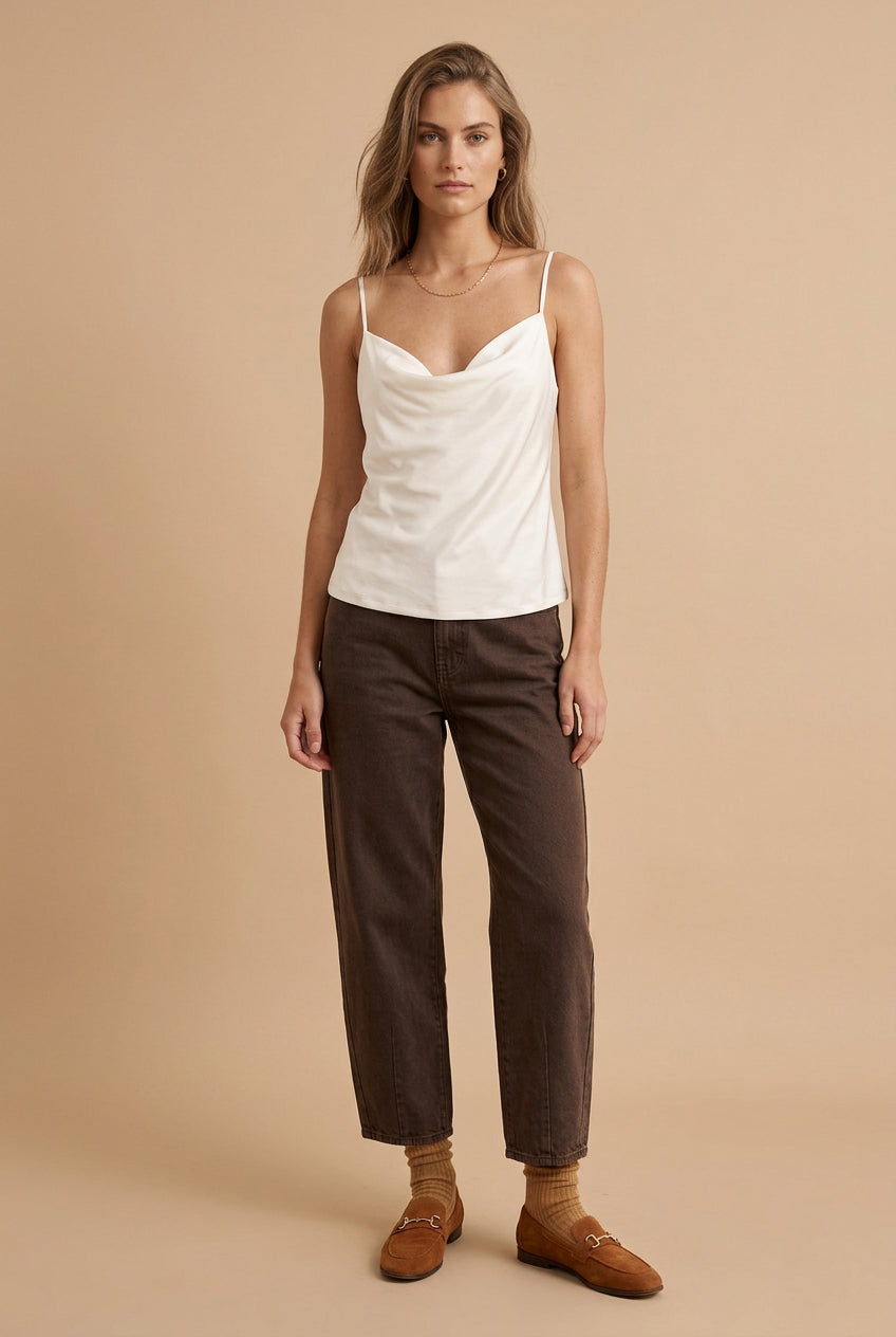 Women’s Jersey Drape Neck Cami Top