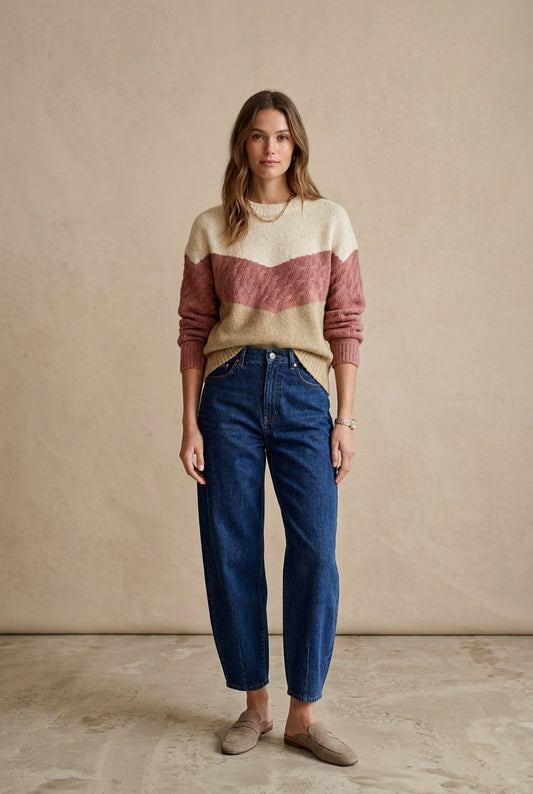 Women’s Chevron Crew Neck Sweater