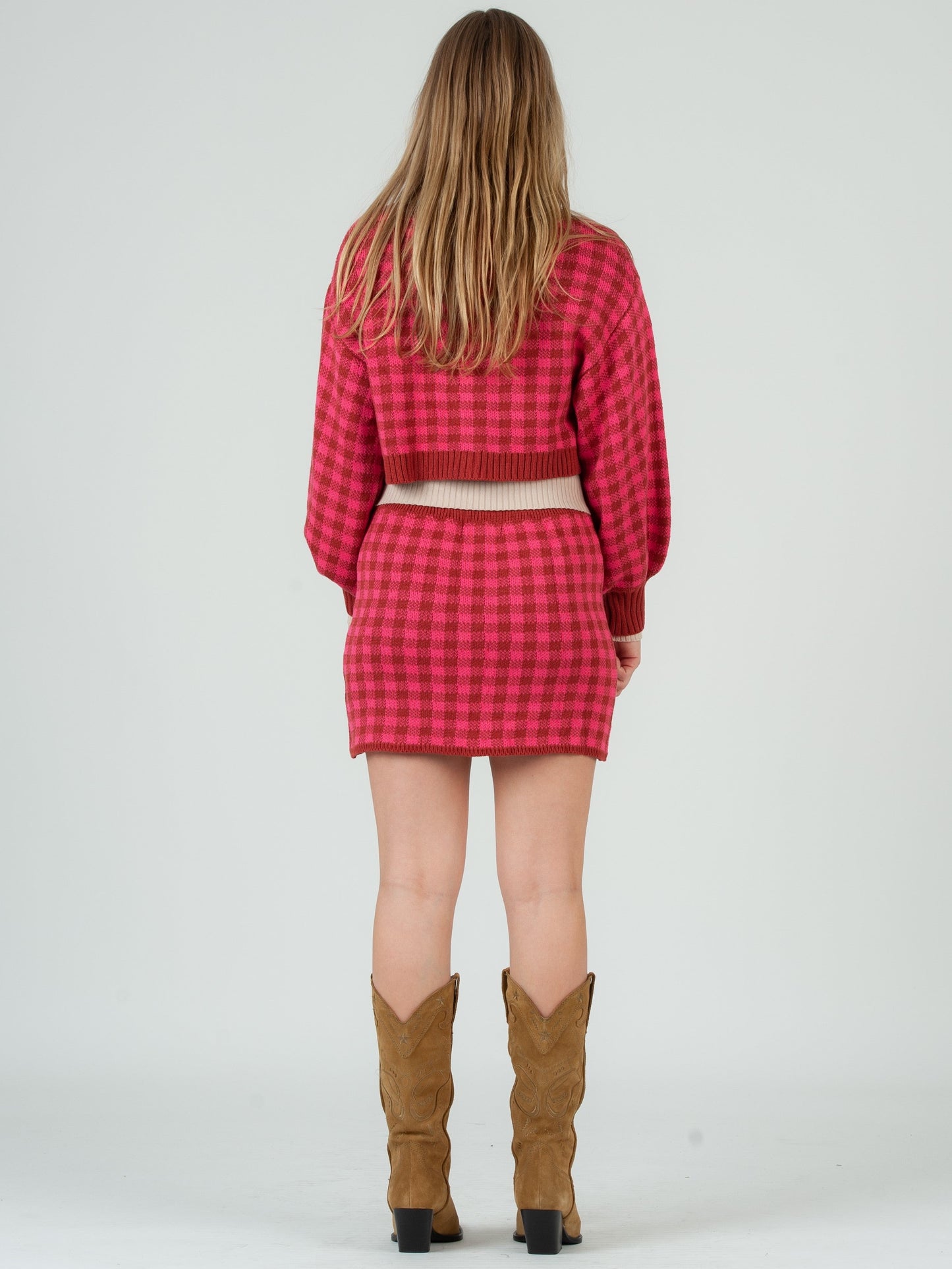 Women’s Gingham Knit Skirt
