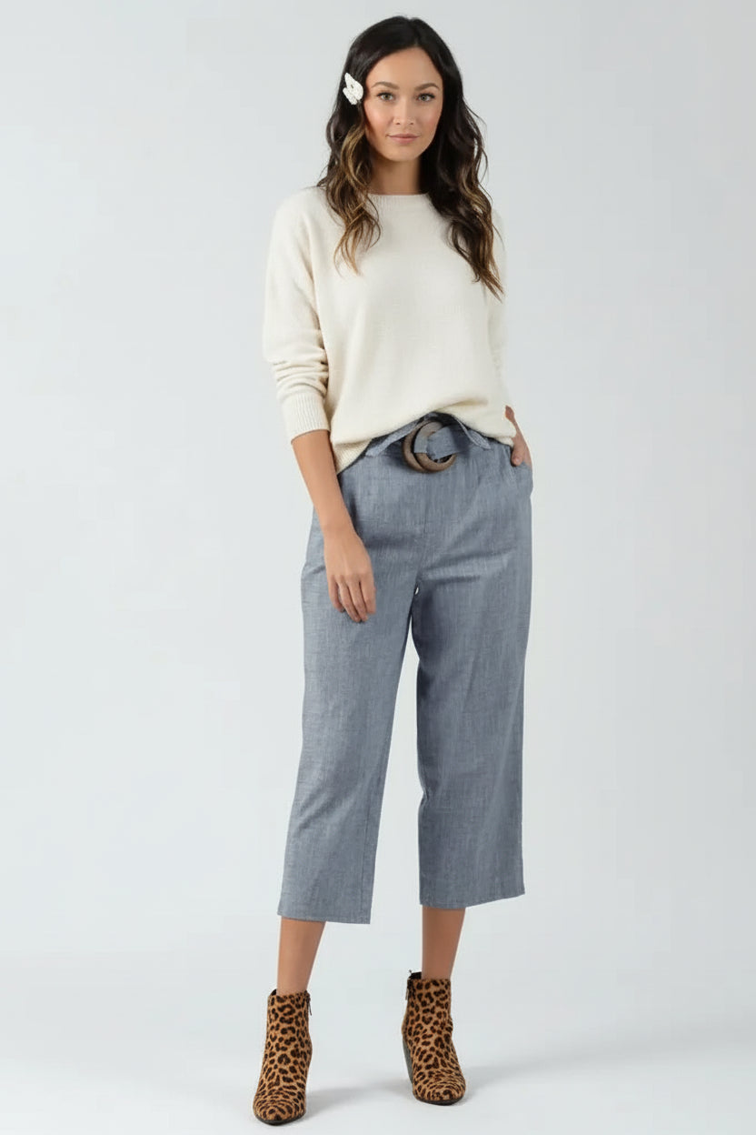 Women’s Linen Cropped Pants