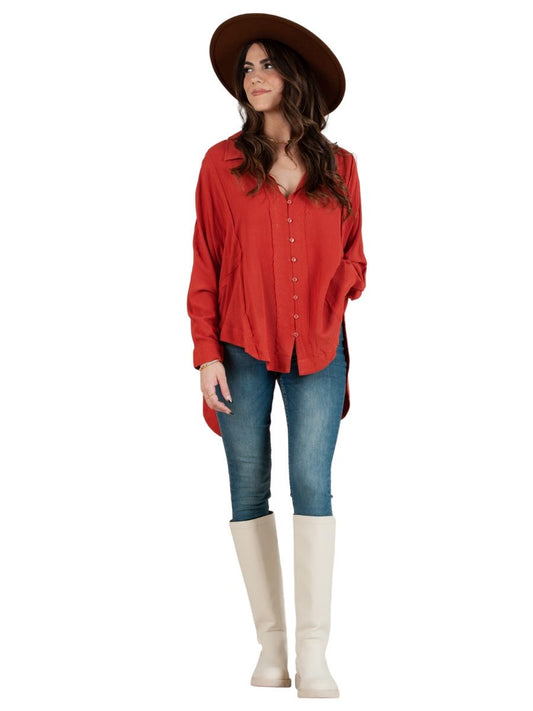 Women’s Rayon Button Down Blouse