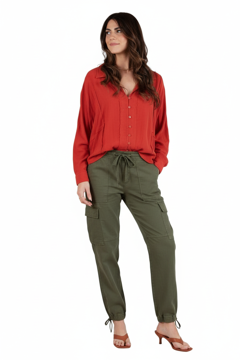 Women’s Rayon Button Down Blouse