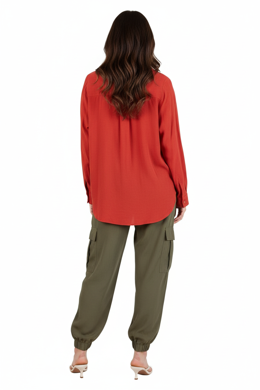 Women’s Rayon Button Down Blouse