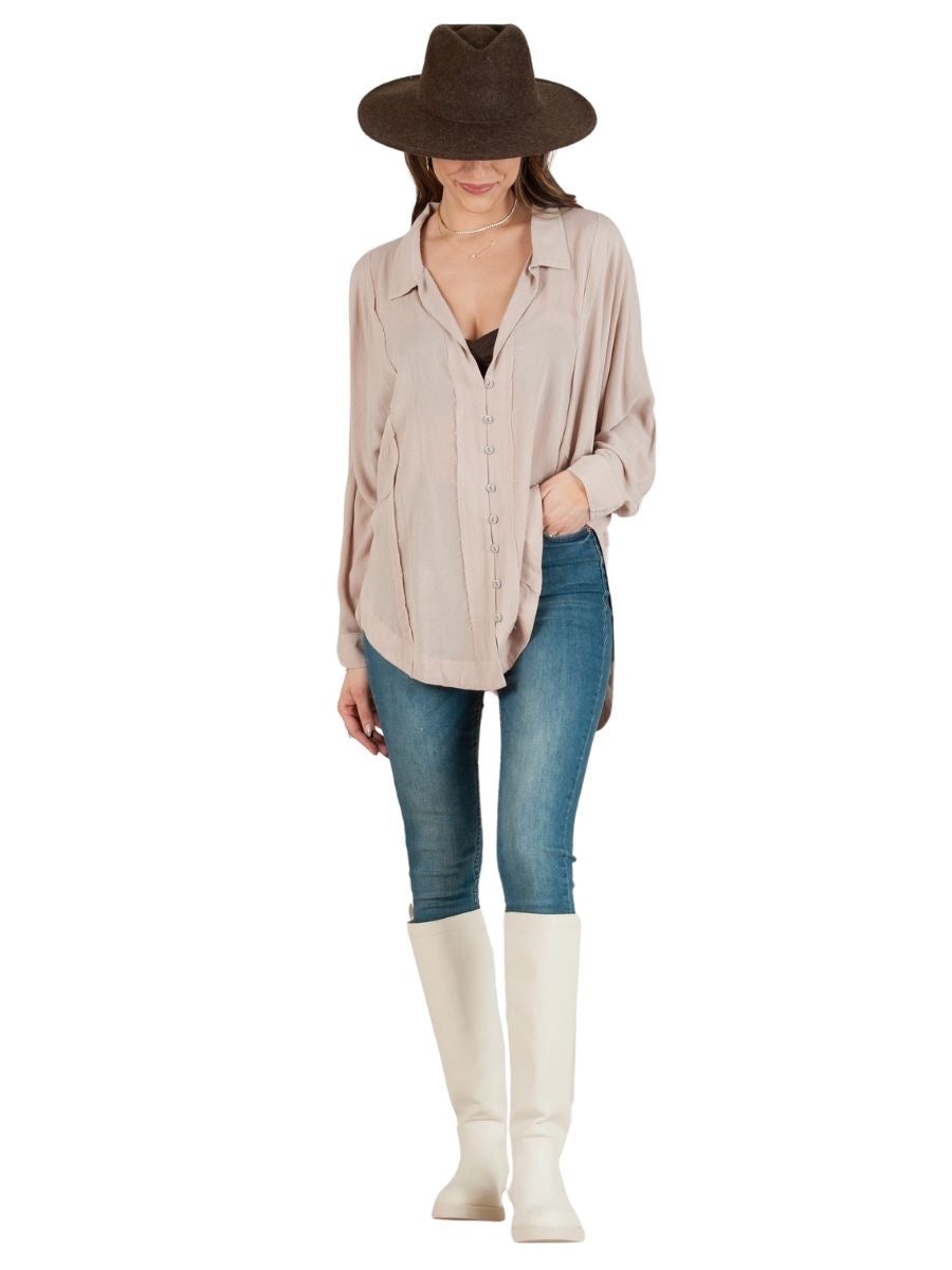 Women’s Rayon Button Down Blouse