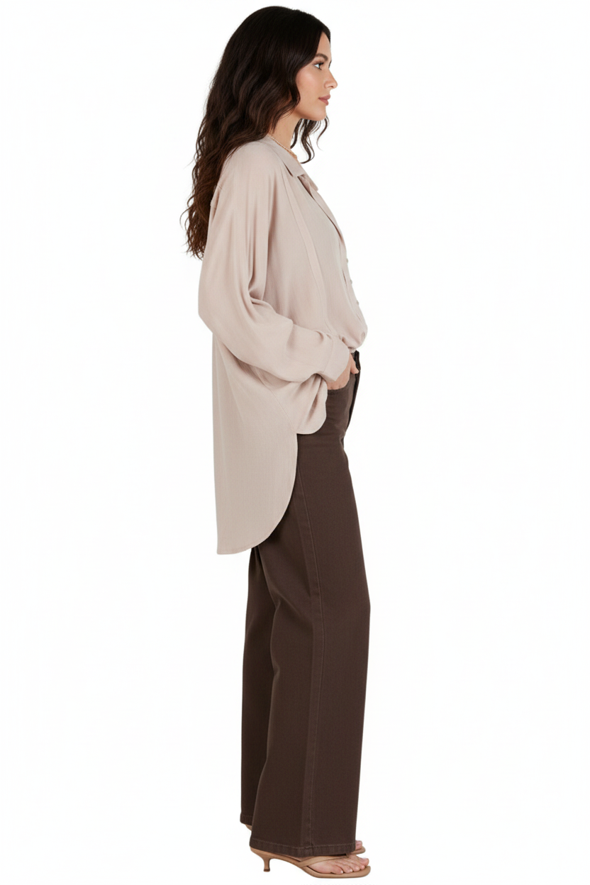 Women’s Rayon Button Down Blouse
