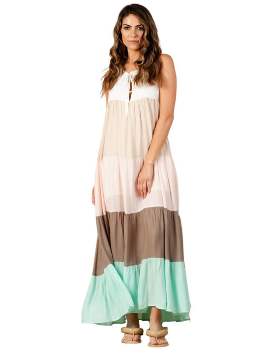 Women’s Color Block Maxi Dress