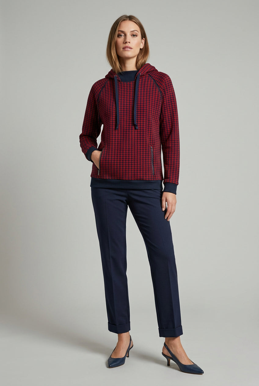 Women’s Houndstooth Hooded Sweatshirt
