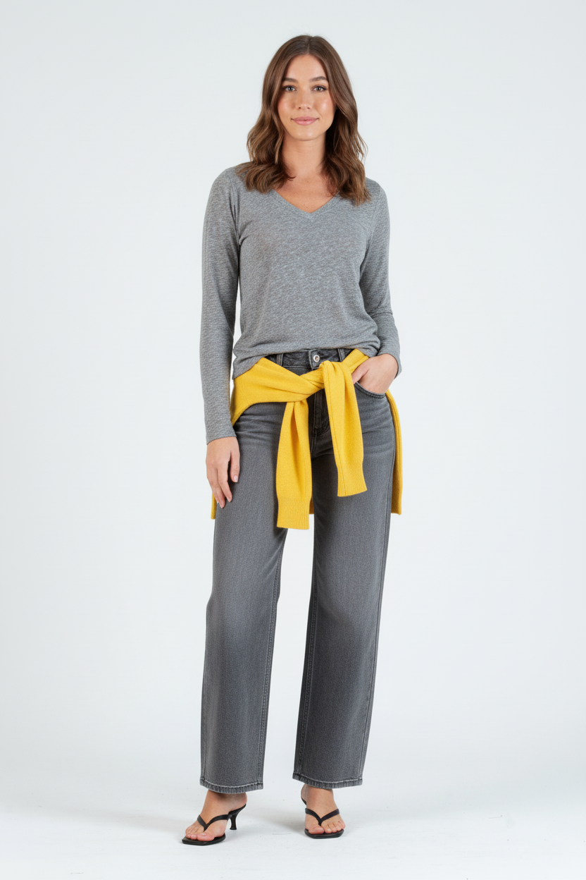 Women’s V Neck Long Sleeve Tee Shirt