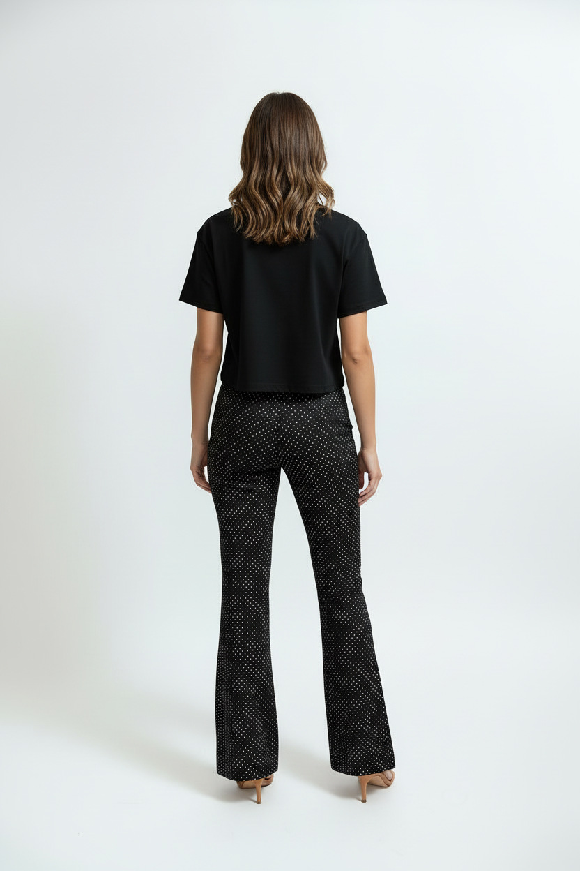 Women’s Satin Polka Dot Trousers