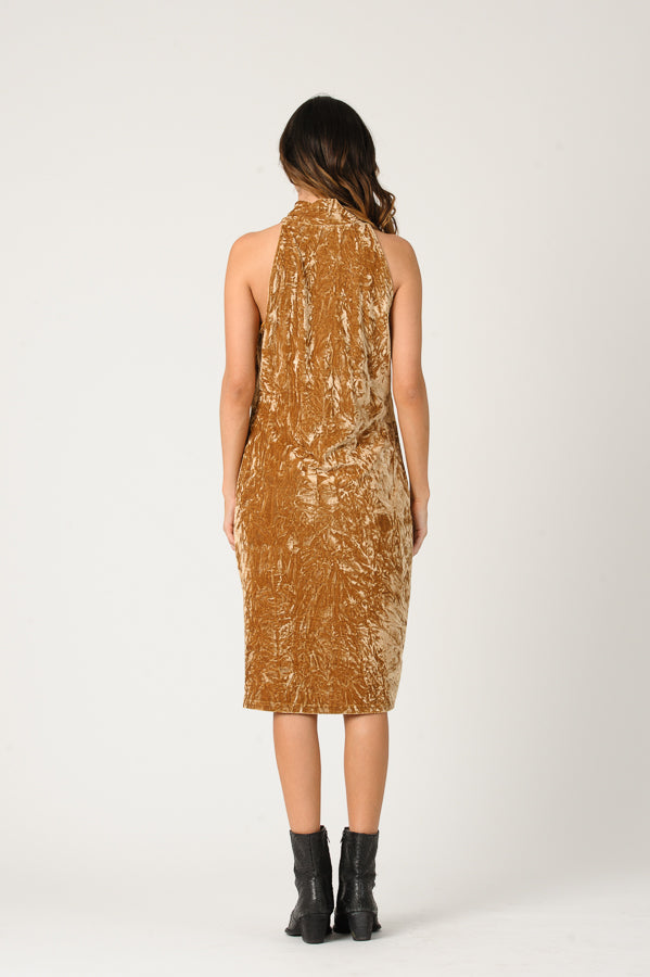 Women’s Velvet Mock Neck Dress