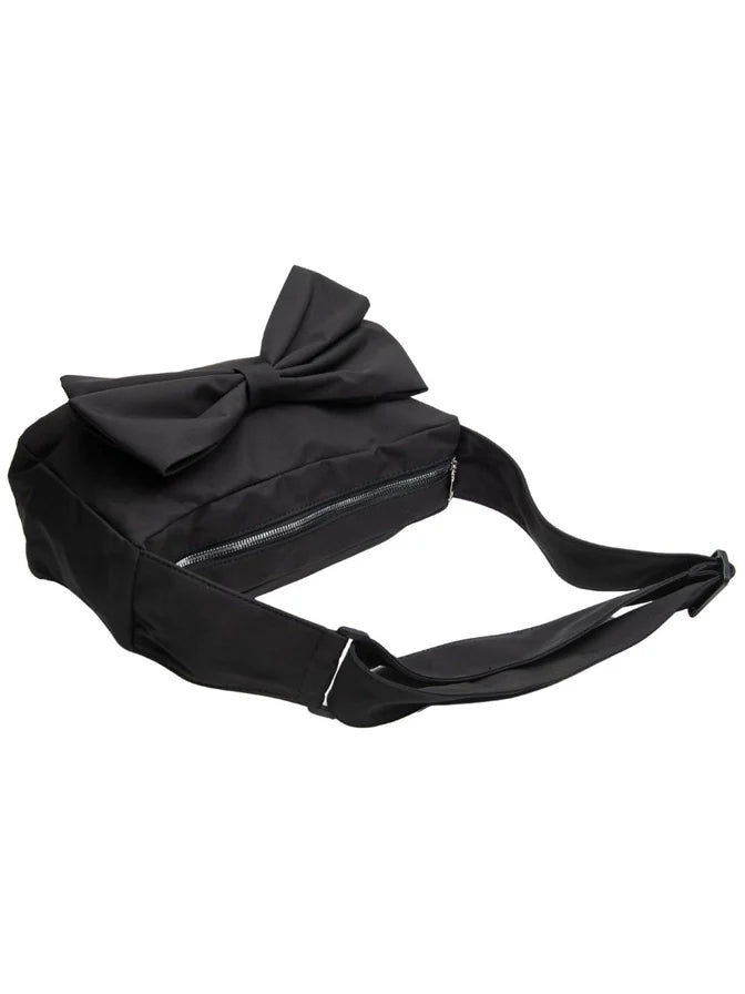 Women's Coquette Black Bow Shoulder purse Bag