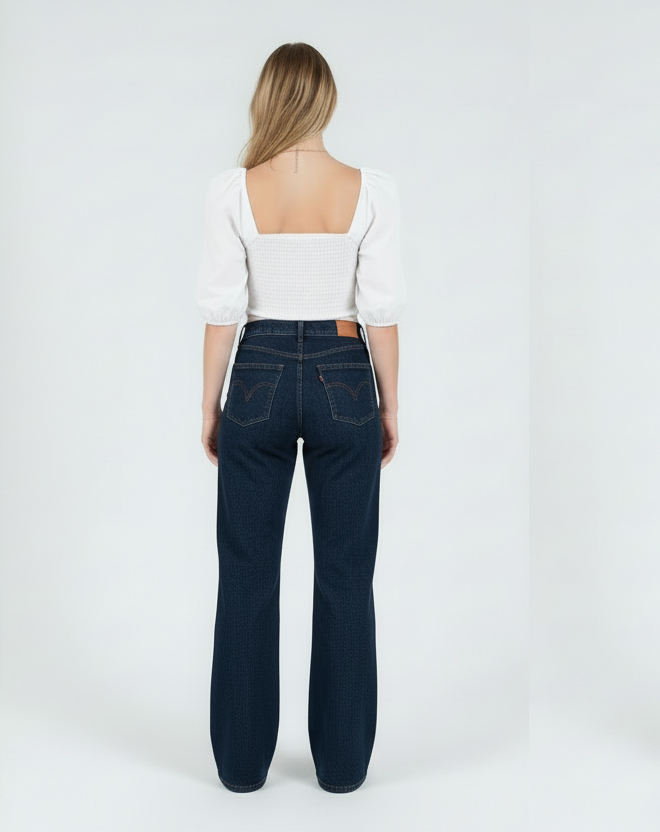 Women's Poplin Pleat Sleeve Blouse Top