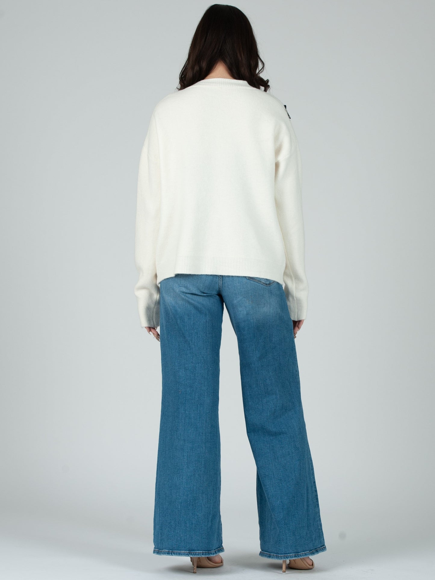 Women’s Bow Sparkle Cardigan Sweater