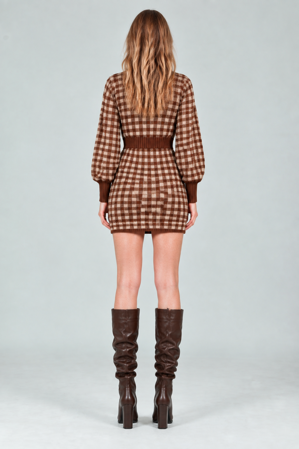Women’s Gingham Knit Mini Skirt
