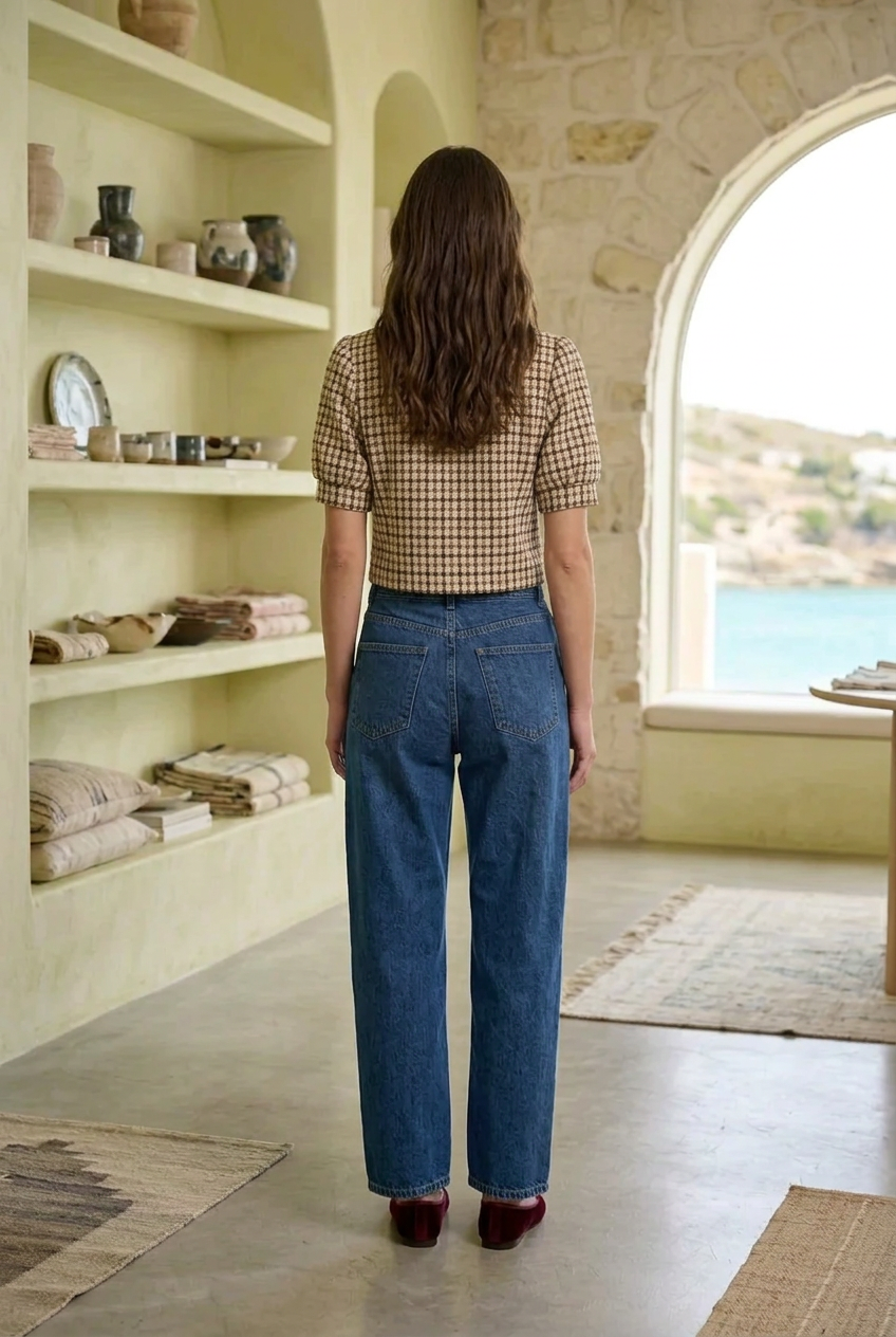 Women’s Tweed Crop Blouse