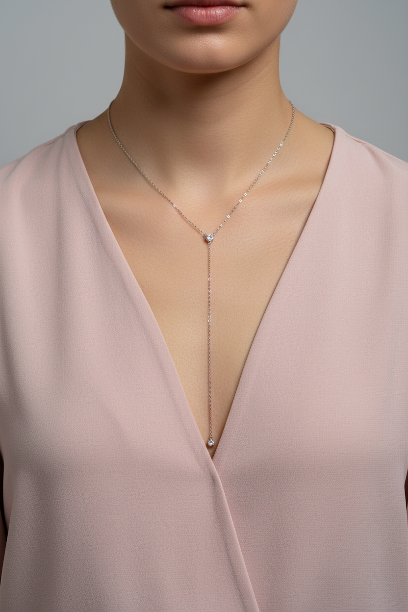 Women’s single Cz Y necklace