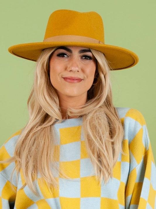 Women’s Vegan Felt Rancher Hat with Grosgrain Ribbon