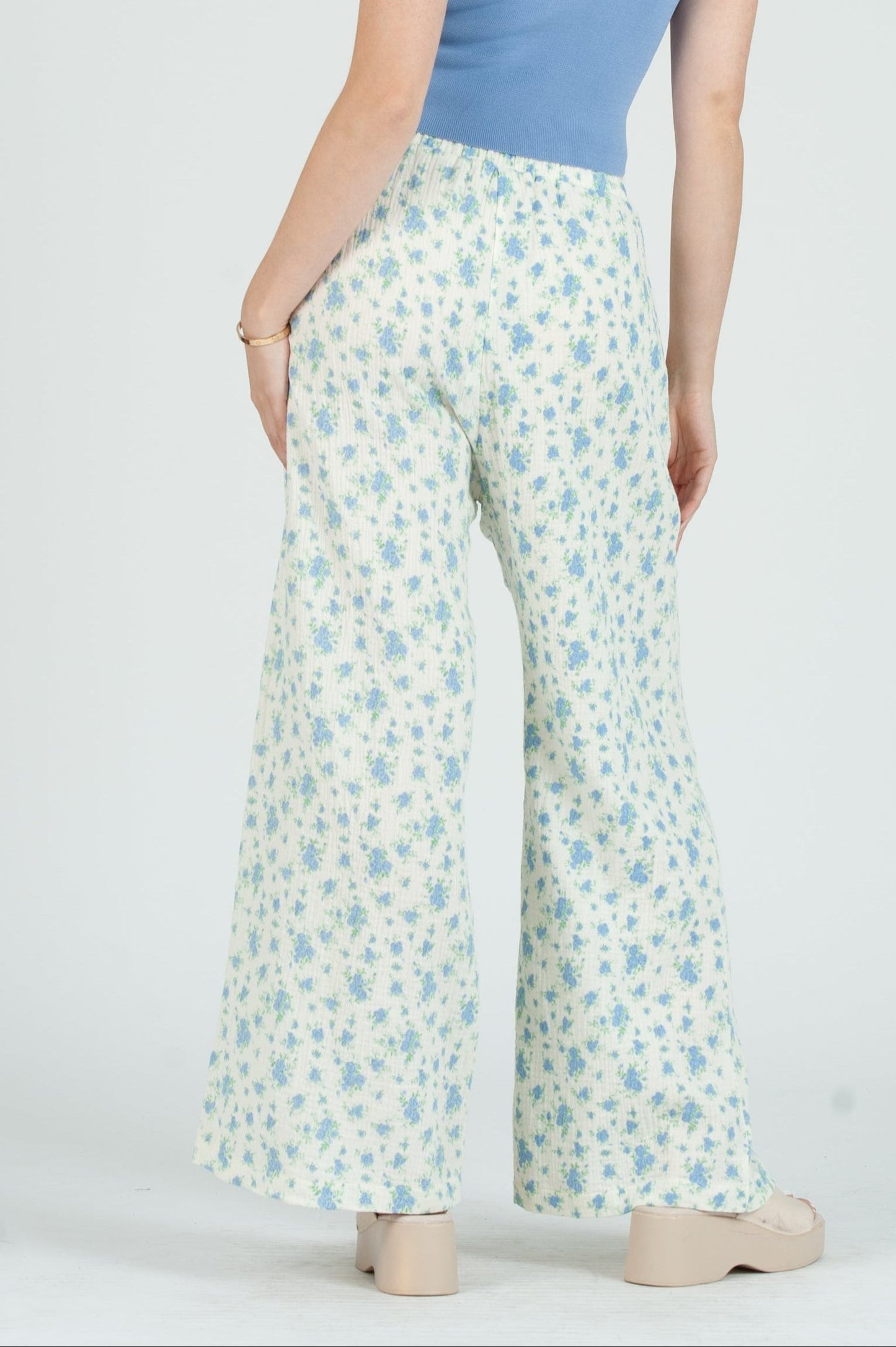 Women's Gauze Elastic Waist Pants