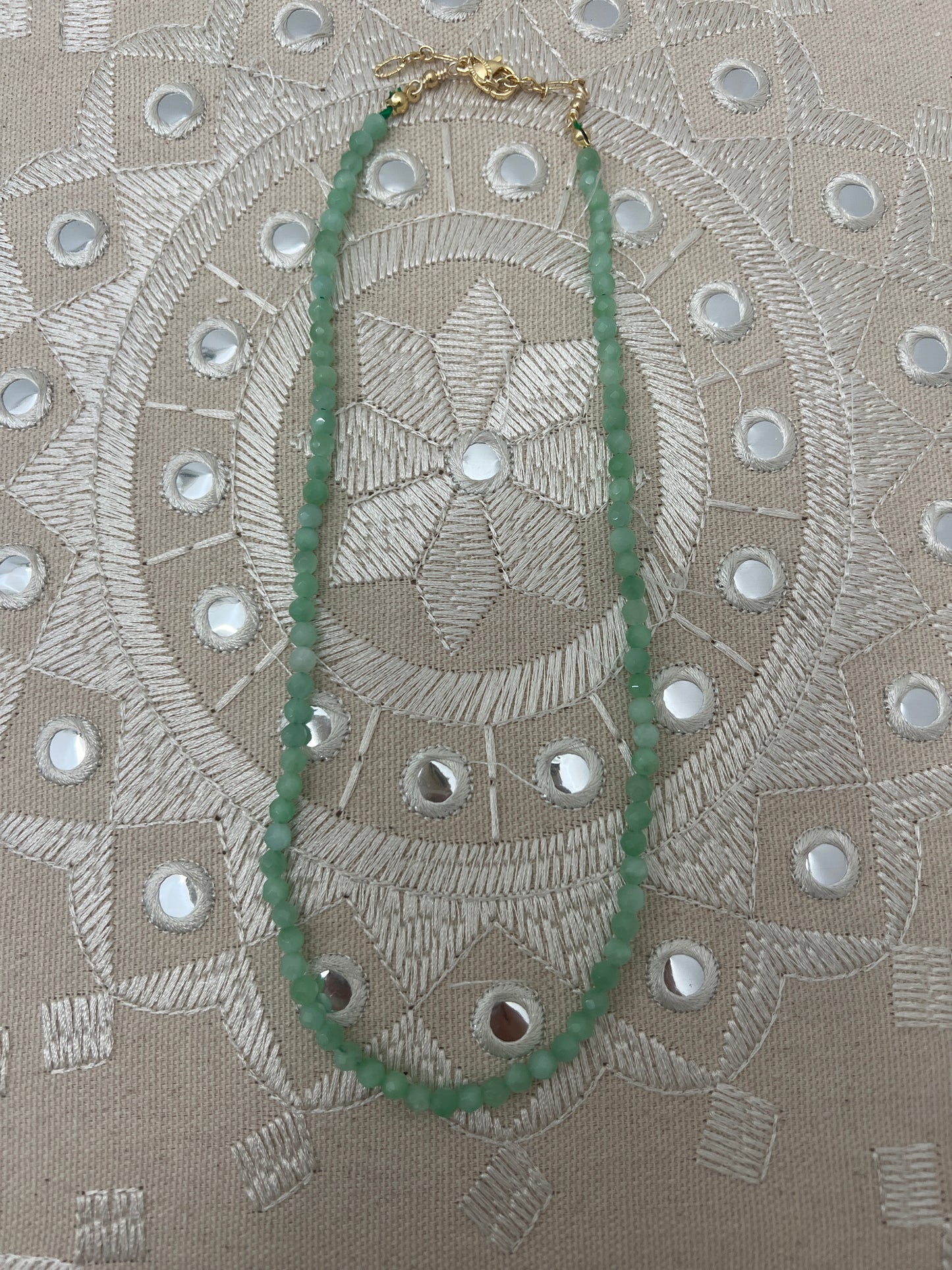 Natural Burmese Green Jade String Necklace