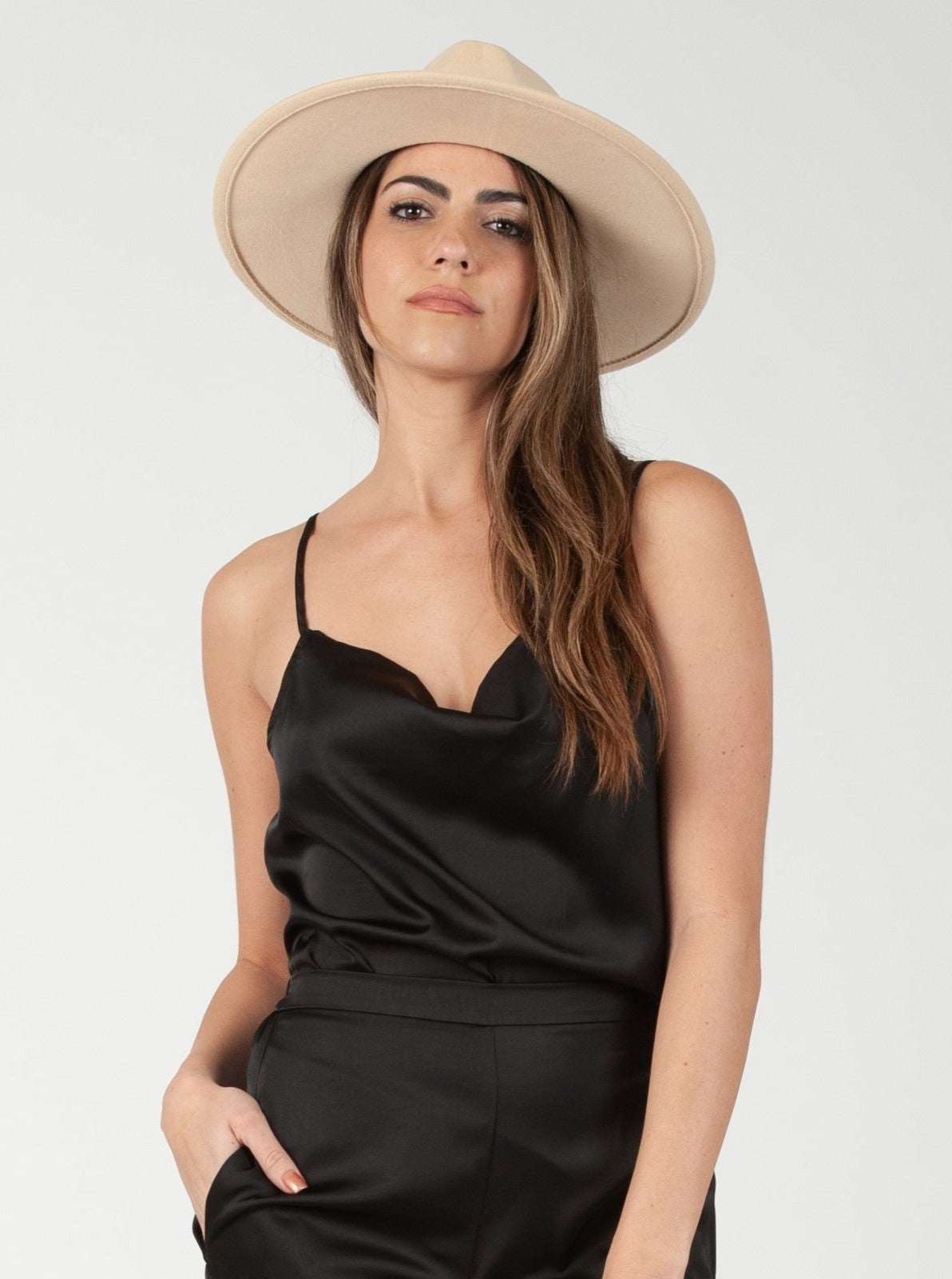 Women’s Black Satin Trouser